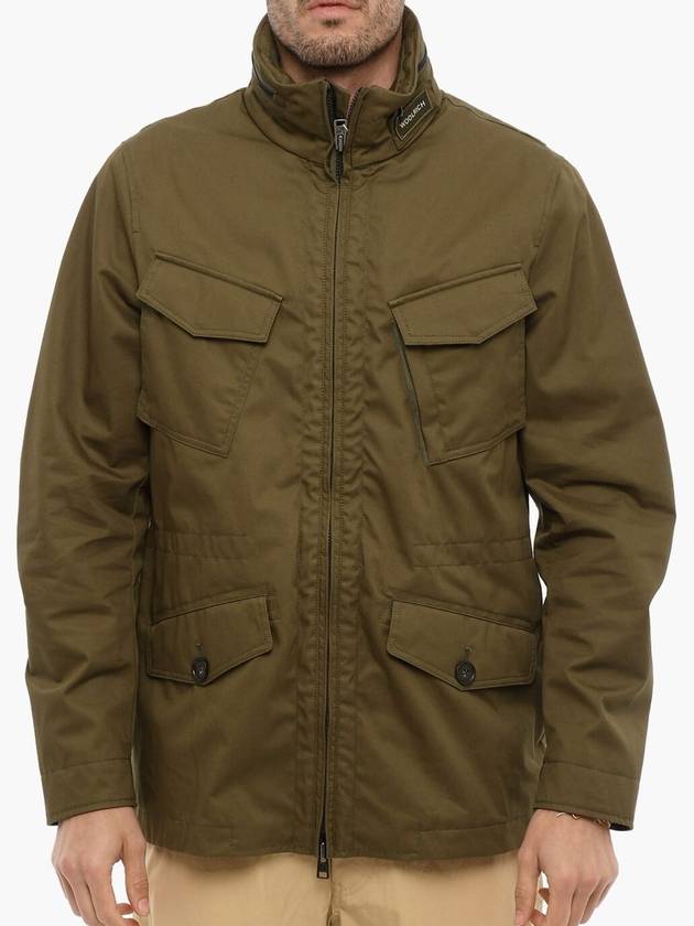 Army Olive Cotton Utility Field Jacket - WOOLRICH - BALAAN 2