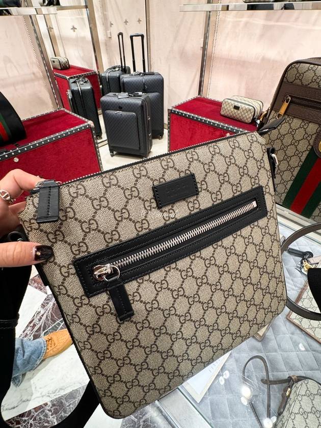 GG Supreme Cross Bag Black Beige - GUCCI - BALAAN 8