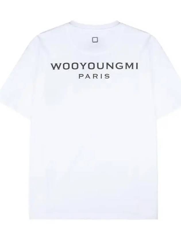 Cotton Back Logo Short Sleeve T-Shirt White - WOOYOUNGMI - BALAAN 2