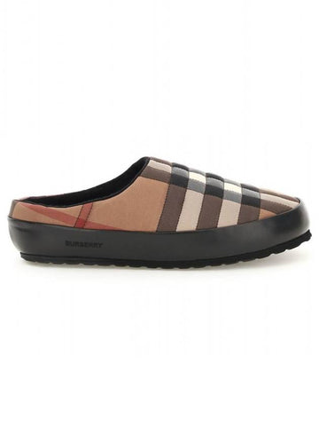 House Check Flat Slippers Brown - BURBERRY - BALAAN 1