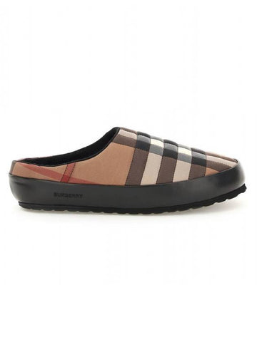 House Check Flat Slippers Brown - BURBERRY - BALAAN 1