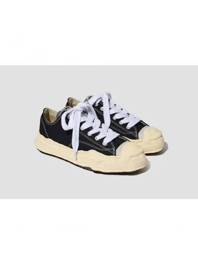 Hank Canvas Low Top Sneakers Black - MIHARA YASUHIRO - BALAAN 2