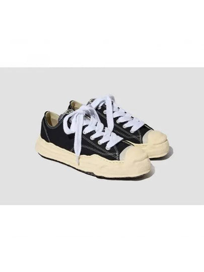 Hank Canvas Low Top Sneakers Black - MIHARA YASUHIRO - BALAAN 2