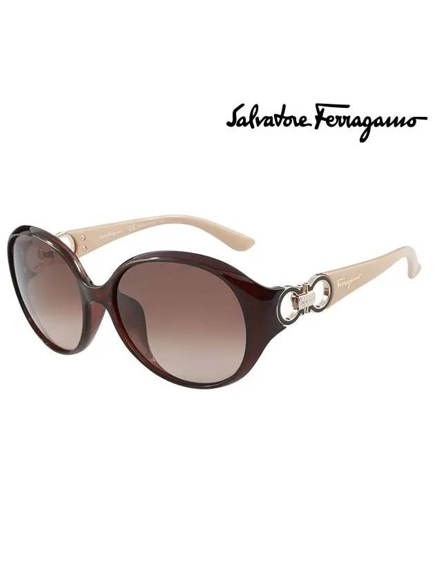 Ferragamo Sunglasses SF903SRK 201 Round Women - SALVATORE FERRAGAMO - BALAAN 3