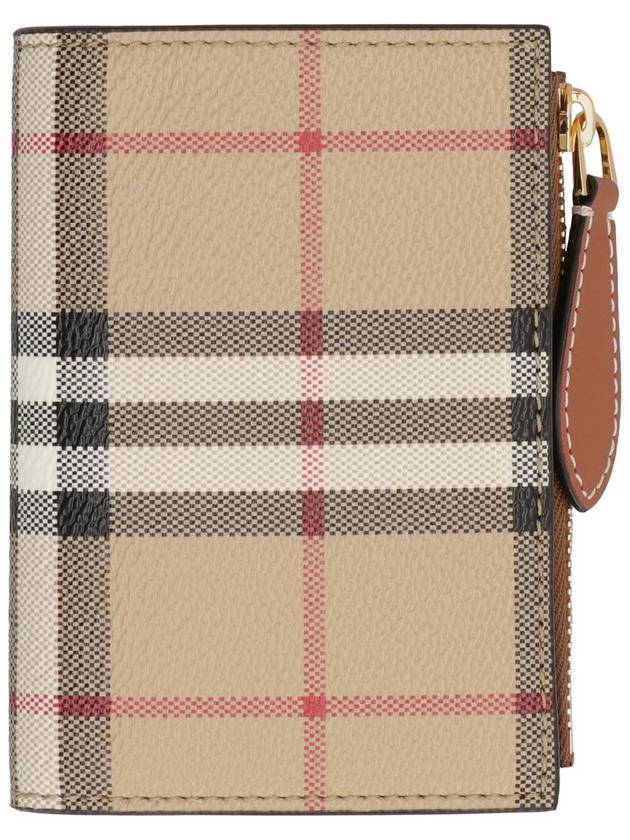 Vintage Check 2-Fold Half Wallet Beige - BURBERRY - BALAAN 2