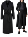 2429016043600 013 POLDO black long coat - MAX MARA - BALAAN 1