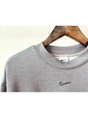 NIKE embroid logo sweatshirt gray DQ5514 073 - NIKE - BALAAN