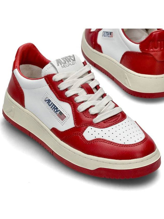 Women's Medalist Bi-Color Low-Top Sneakers Red - AUTRY - BALAAN 2