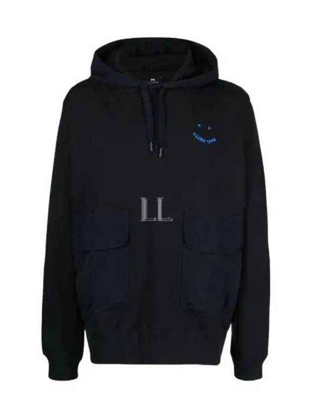 PS Happy Contrast Nylon Hoodie Navy - PAUL SMITH - BALAAN 2