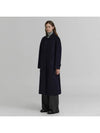 Cashmere Balmacaan Coat Navy - KLEAN - BALAAN 2