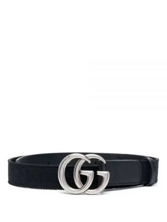 GG Marmont Leather Belt Black - GUCCI - BALAAN 2