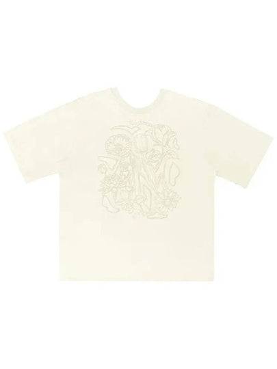 Garden emboss short sleeve t shirt ivory - TIBAEG - BALAAN 2