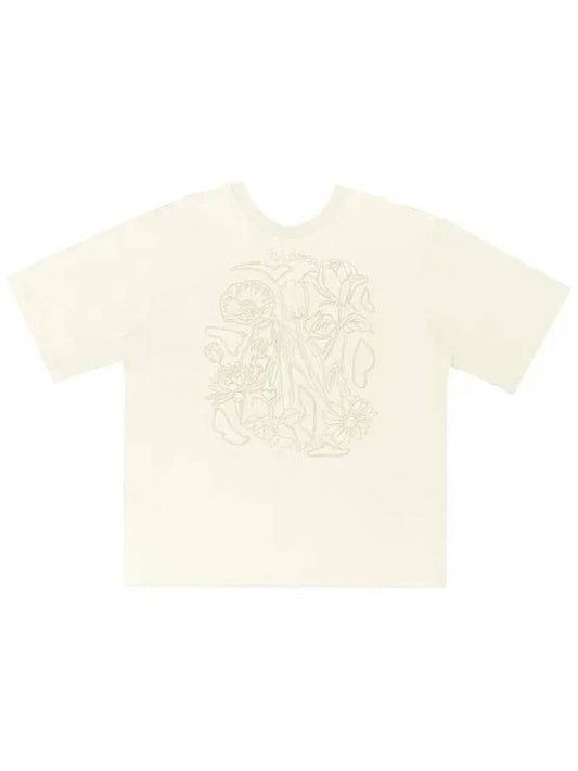 Garden emboss short sleeve t shirt ivory - TIBAEG - BALAAN 2