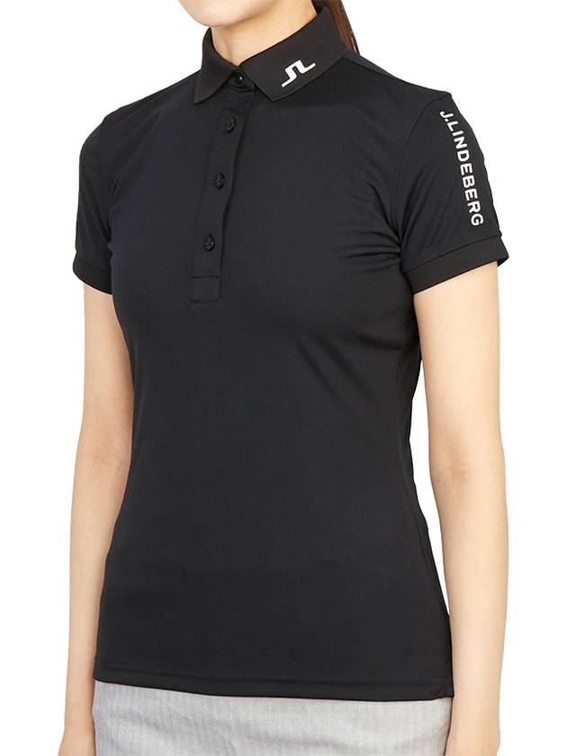 Women's Tour Tech Golf Polo Black - J.LINDEBERG - BALAAN 3