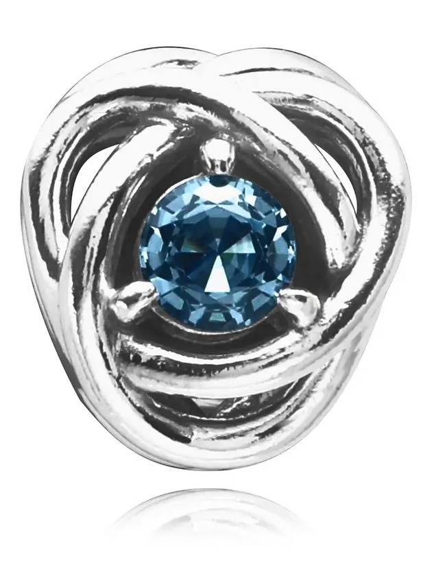 March Birthstone Eternity Circle Charm Silver - PANDORA - BALAAN 4