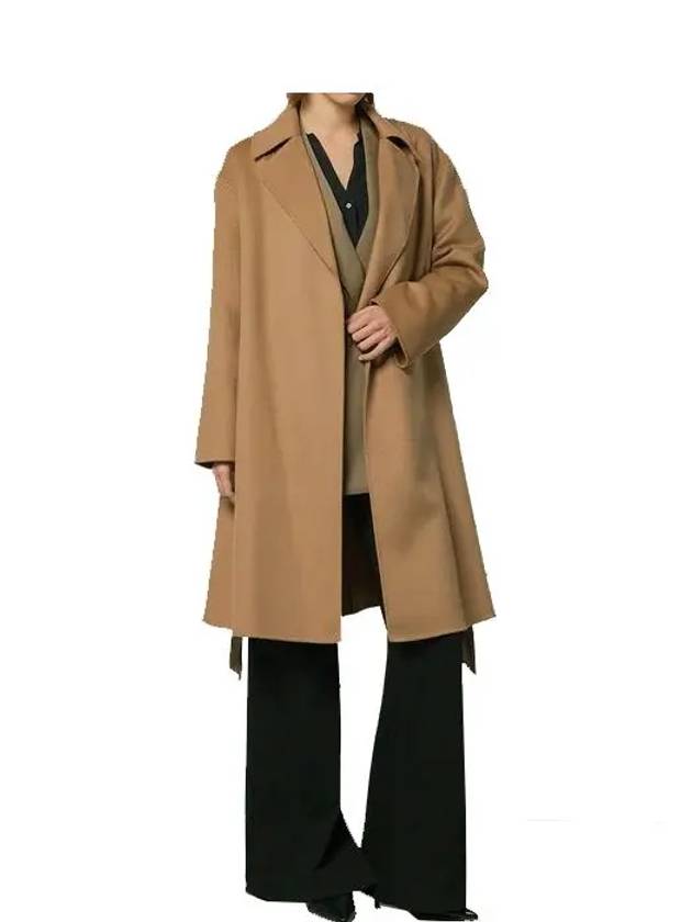 Totem Belt Virgin Wool Single Coat Camel - MAX MARA - BALAAN 5