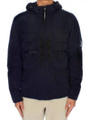 Chrome R Lens Hooded Jacket Navy - CP COMPANY - BALAAN 4