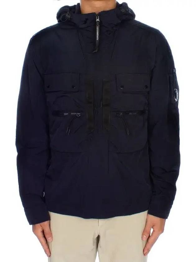 Chrome R Lens Hooded Jacket Navy - CP COMPANY - BALAAN 4