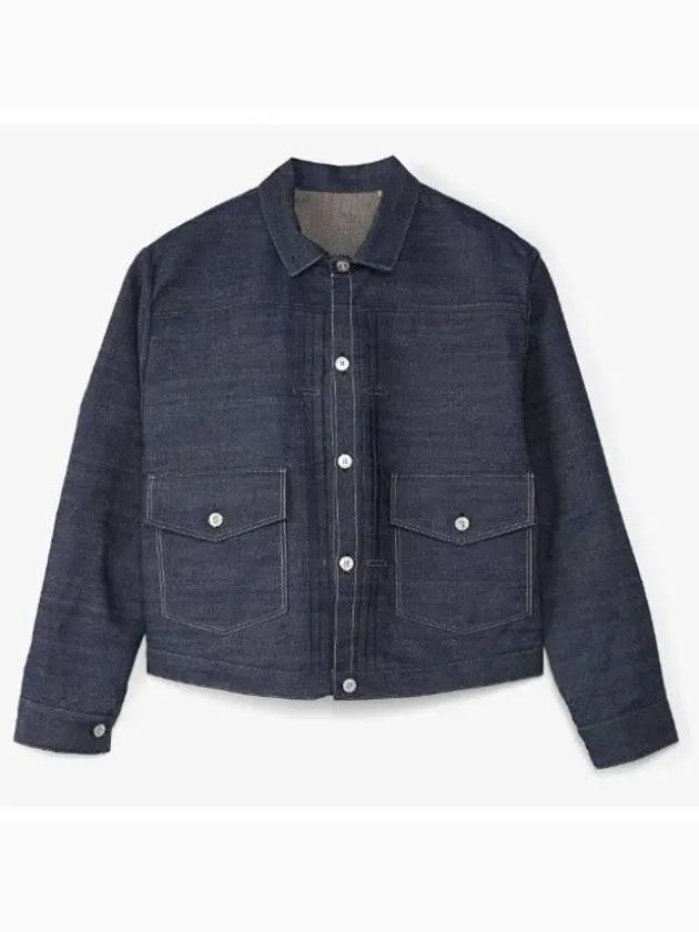 Vintage 1879 Pleated Trucker Denim Jacket Navy - LEVI'S - BALAAN 2