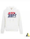 Iconic Logo Print Hoodie White - AUTRY - BALAAN 2