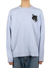 Intarsia Fox Head Comfort Knit Top Sky Blue - MAISON KITSUNE - BALAAN 2