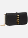 Graphy Chain Leather Long Wallet Black - FENDI - BALAAN 2