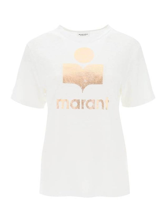 Zwell Logo Print Short Sleeve T-Shirt White - ISABEL MARANT ETOILE - BALAAN 1