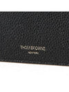 Pebble Grain Leather Stripe Single Card Wallet Black - THOM BROWNE - BALAAN 6