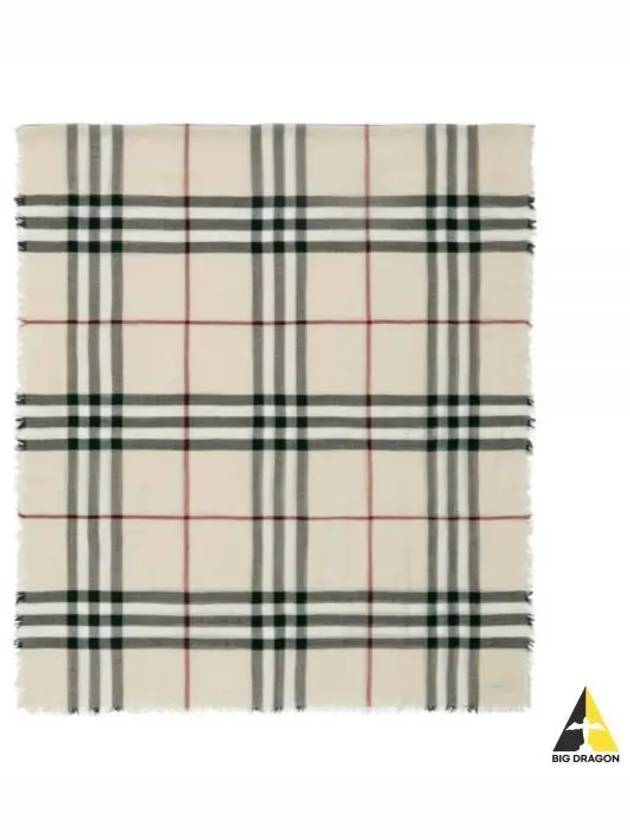 Checked Wool Scarf Beige - BURBERRY - BALAAN 2