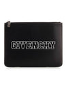 Logo Zipper Clutch Bag Black - GIVENCHY - BALAAN 1