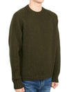 Men’s Merino Wool Knit Top Khaki - TEN C - BALAAN 4