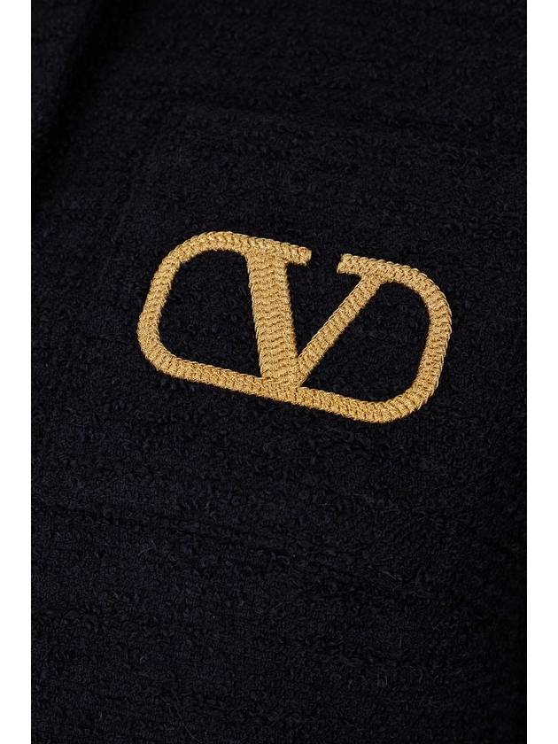 V logo signature tweed jacket navy - VALENTINO - BALAAN 4