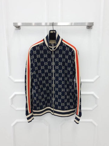 Zip up GG jacquard jacket 496919 XXL blue - GUCCI - BALAAN 1