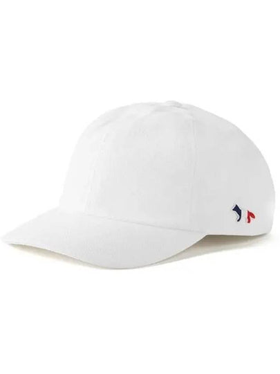 Tricolor Fox Cotton Ball Cap White - MAISON KITSUNE - BALAAN 2