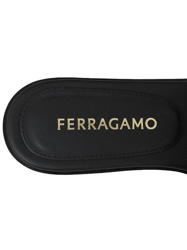 Women's Gancini Slippers Black - SALVATORE FERRAGAMO - BALAAN 9