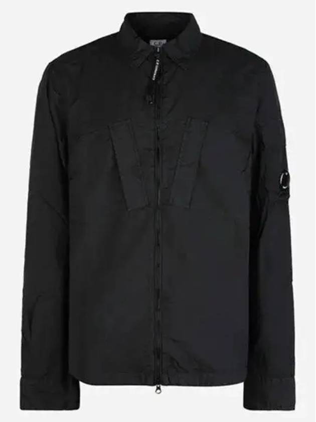 Taylon L Zipped Long Sleeve Shirt Black - CP COMPANY - BALAAN 2