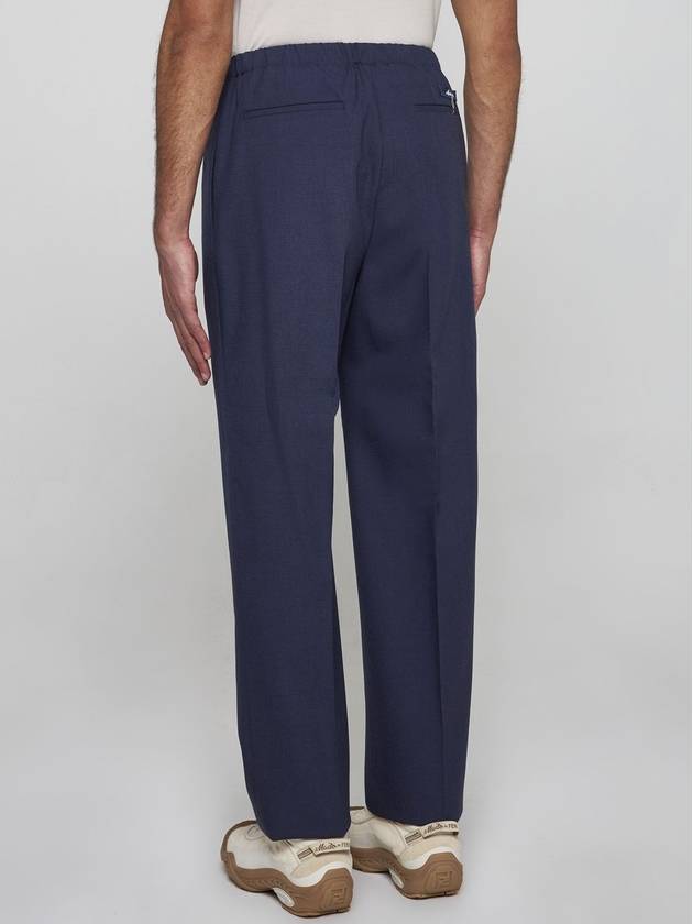 Wool Trousers Slacks Blue - FENDI - BALAAN 3