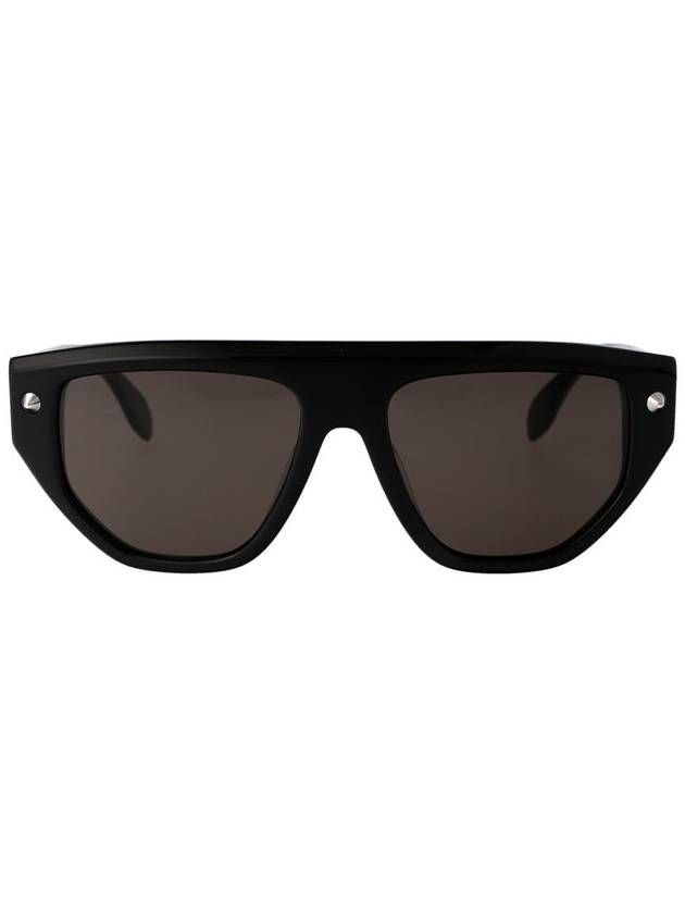 Sunglasses AM0408S 001 BLACK BLACK GRAY - ALEXANDER MCQUEEN - BALAAN 2