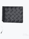 Intrecciato Money Clip Card Wallet Black - BOTTEGA VENETA - BALAAN 2