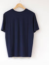 Round Short Sleeve T Shirt Navy - SUPENER - BALAAN 4