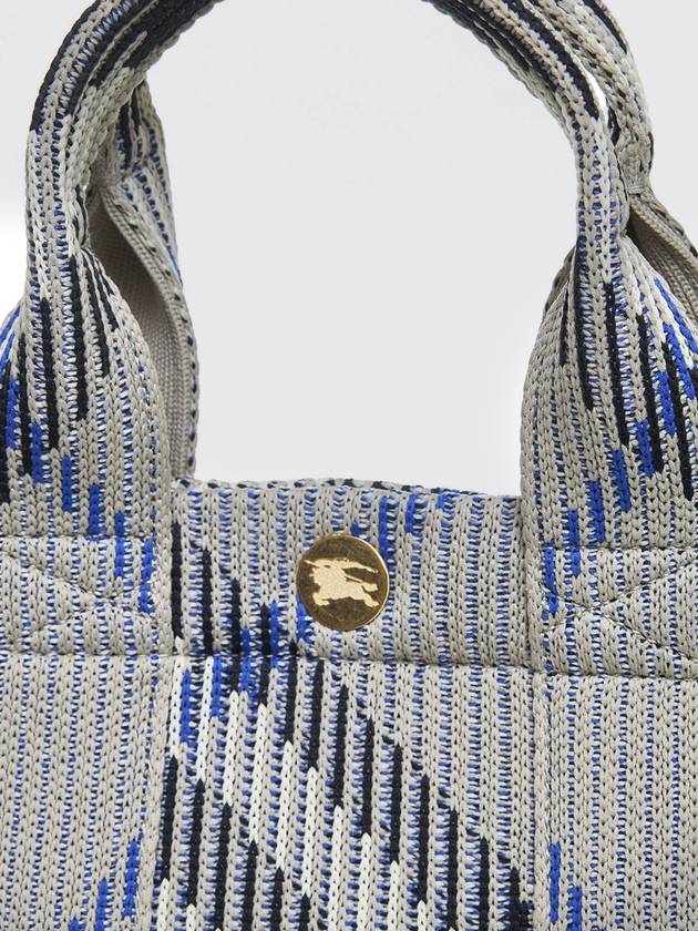 Check Knit Mini Tote Bag Lichen - BURBERRY - BALAAN 4