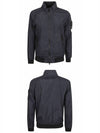 Garment Dyed Crinkle Reps Nylon Zip-up Jacket Navy - STONE ISLAND - BALAAN 5