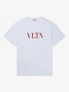 Crew Neck Logo Print Short Sleeve T-Shirt White - VALENTINO - BALAAN 2