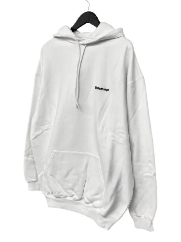 BB Logo Oversized Hoodie White - BALENCIAGA - BALAAN 3