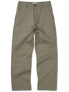 Leisure semi wide slab cotton chino pants KHAKI - WEST GRAND BOULEVARD - BALAAN 2