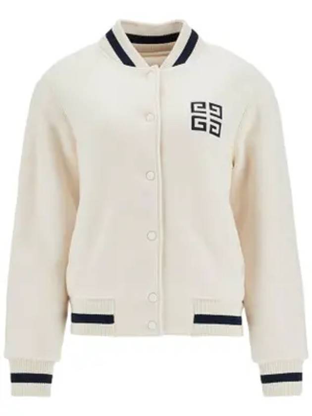 4G Wool Varsity Bomber Jacket White - GIVENCHY - BALAAN 1