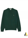 V Neck Cotton Classic Fit Knit Top Forest Green - LACOSTE - BALAAN 2