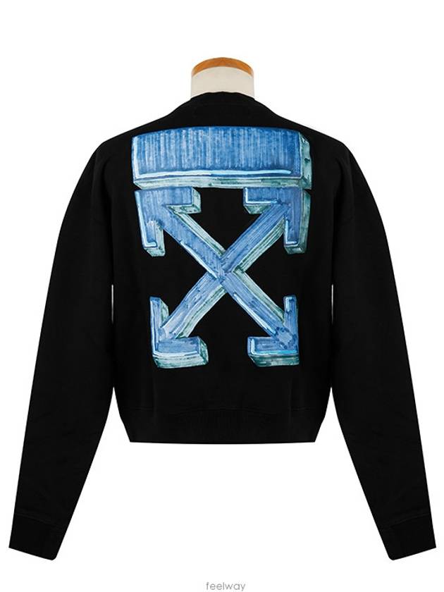 Men’s Marker Arrow Sweatshirt Black - OFF WHITE - BALAAN.