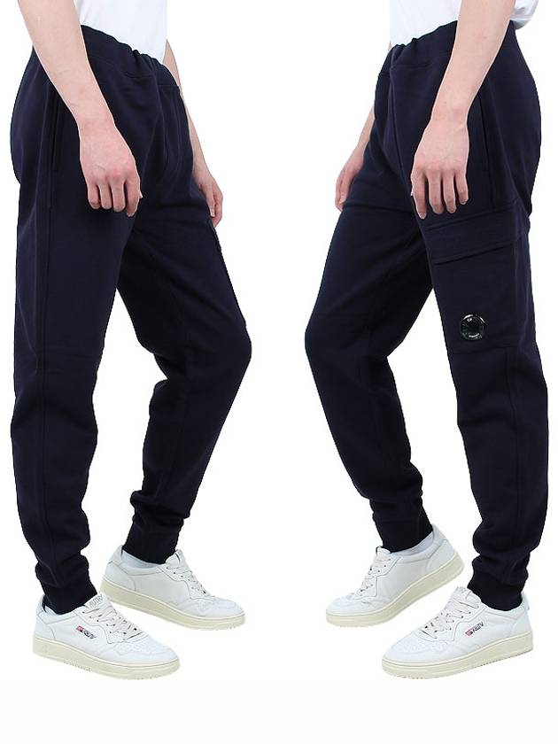 Diagonal Raised Fleece Cargo Track Pants Navy - CP COMPANY - BALAAN 4