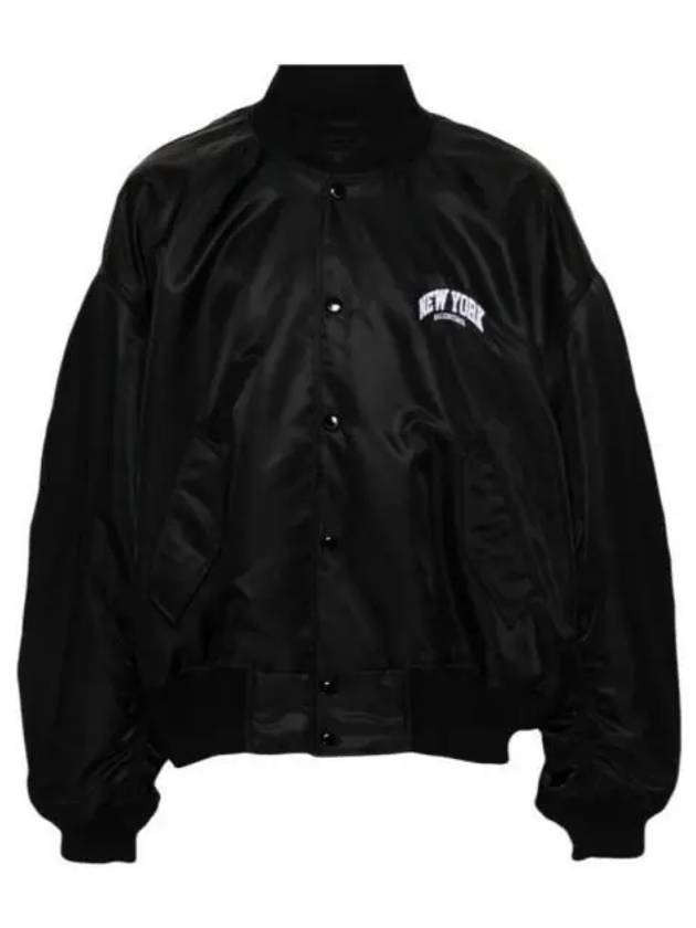 New York Embroidery Bomber Jacket Black - BALENCIAGA - BALAAN 2